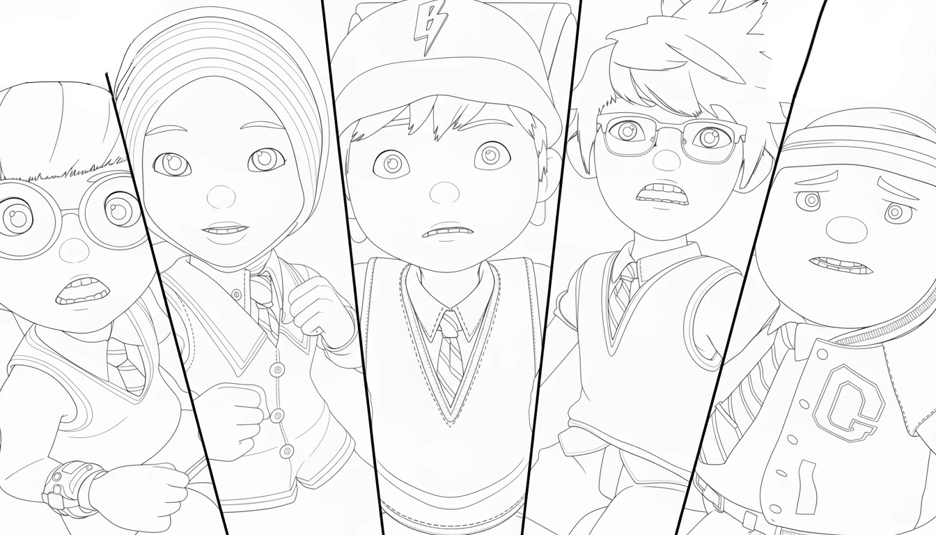 coloriage BOBOIBOY à imprimer pour enfant de 6 ans