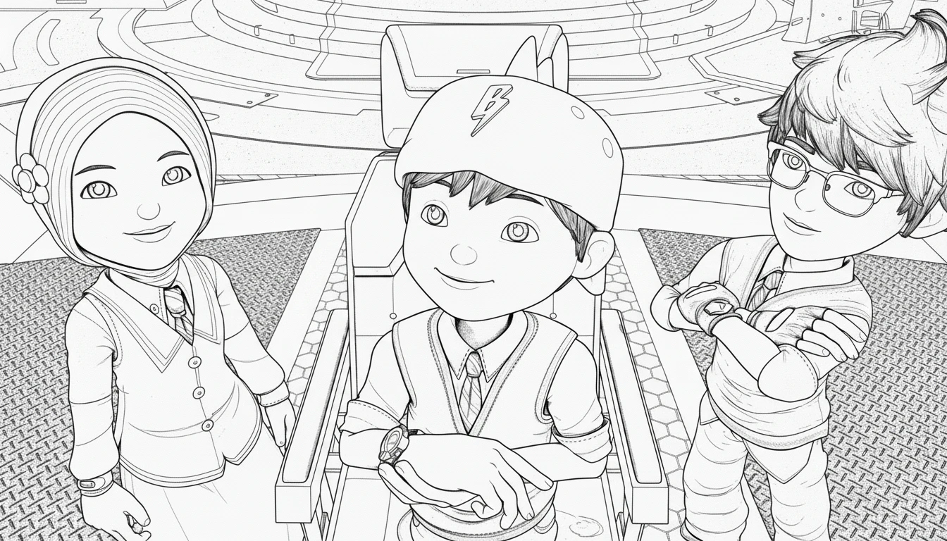 coloriage BOBOIBOY pour enfant de 8 ans