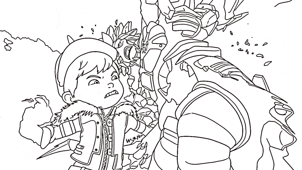 coloriage BOBOIBOY et decoupage a imprimer gratuit 1