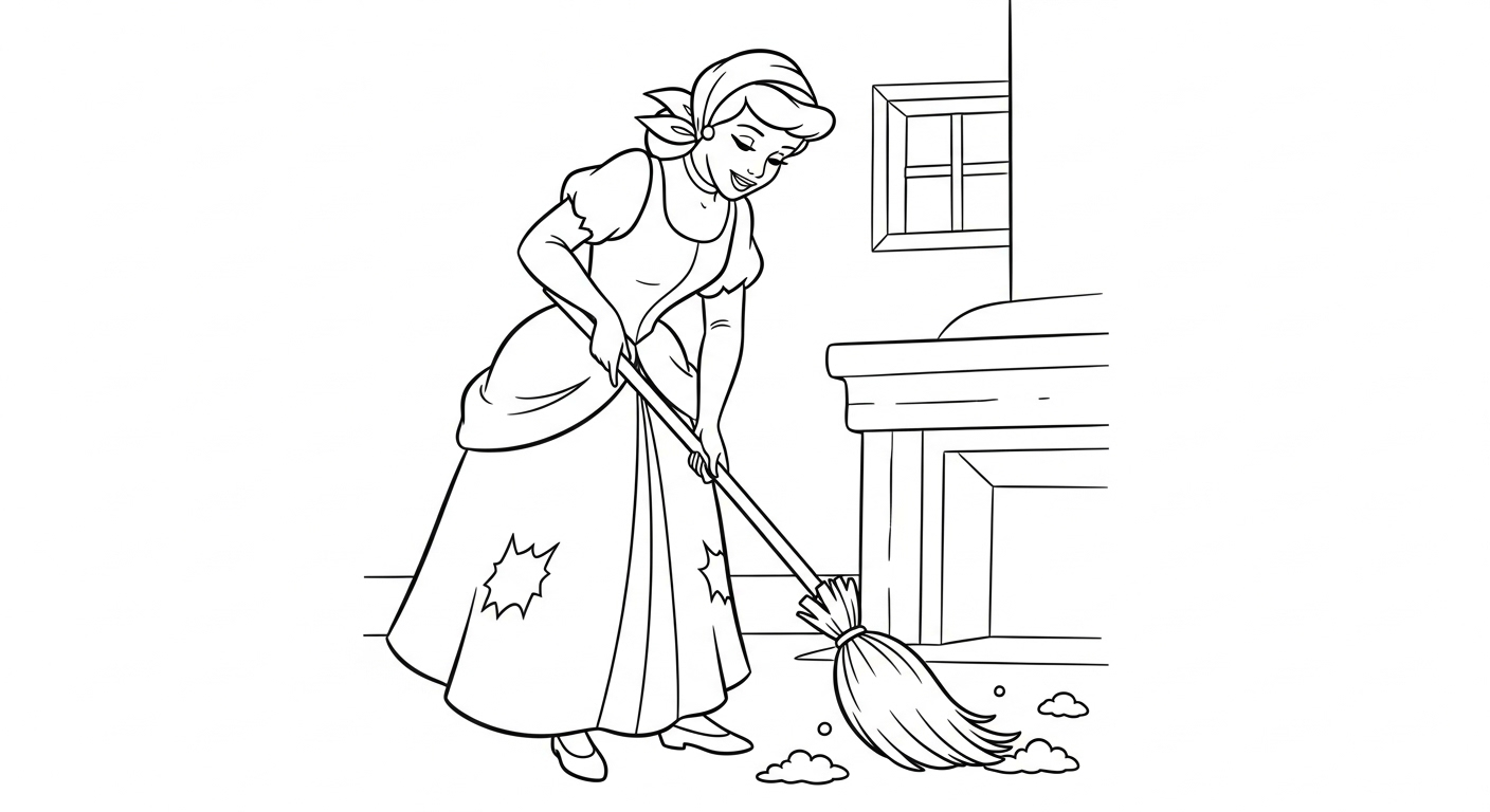 coloriage Cendrillon updated a imprimer gratuit