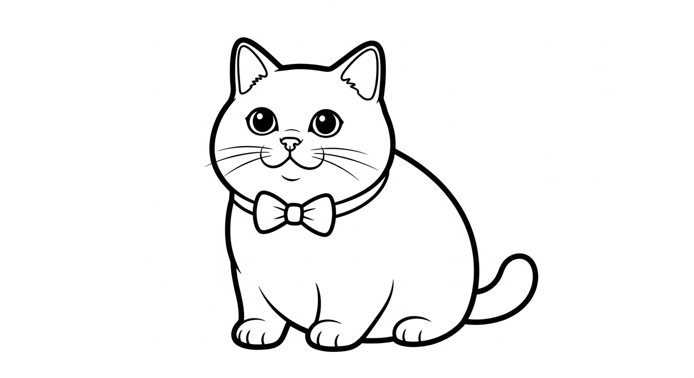 coloriage Chat updated à imprimer kawaii