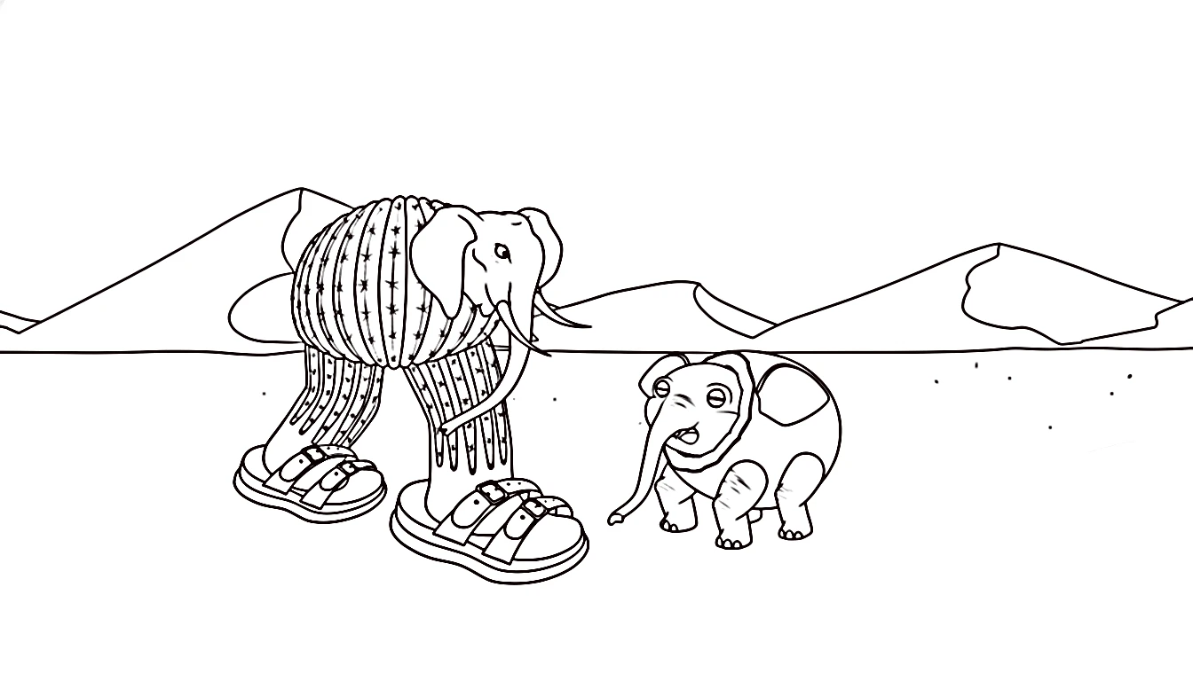 image pour coloriage Cocofanto Elefanto enfant