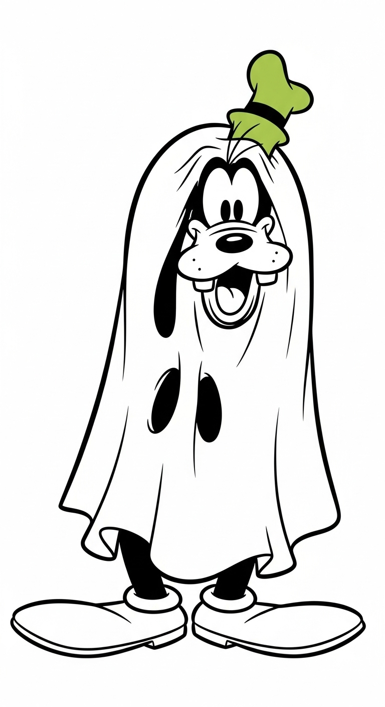 coloriage Disney Halloween updated à imprimer pour enfant de 2 ans