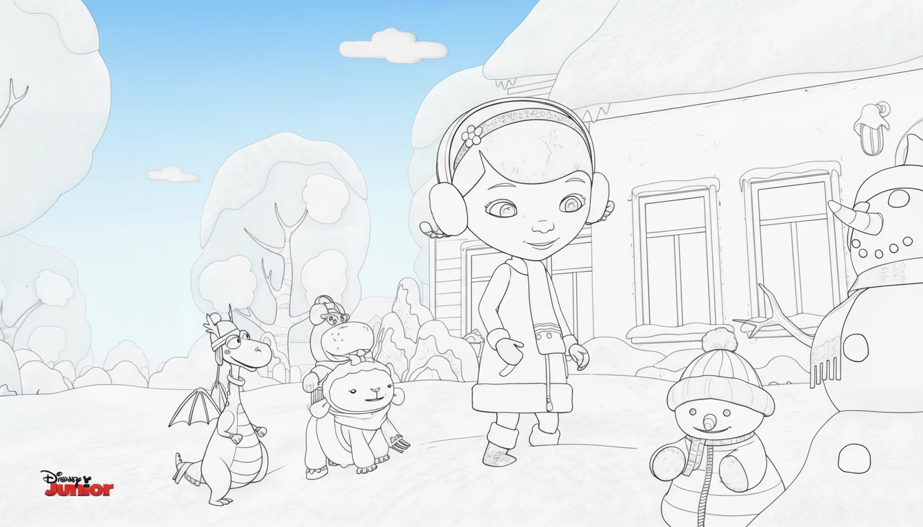 coloriage Docteur La Peluche à imprimer