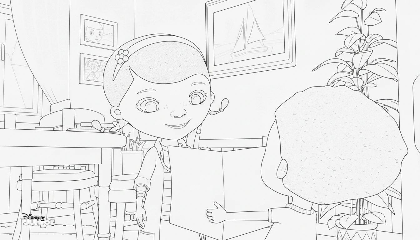 coloriage Docteur La Peluche pour enfant de 10 ans