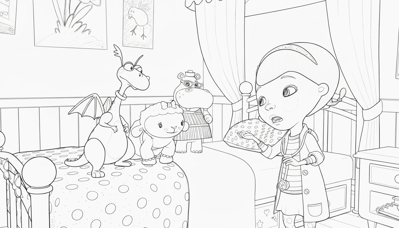 coloriage Docteur La Peluche a colorier en ligne
