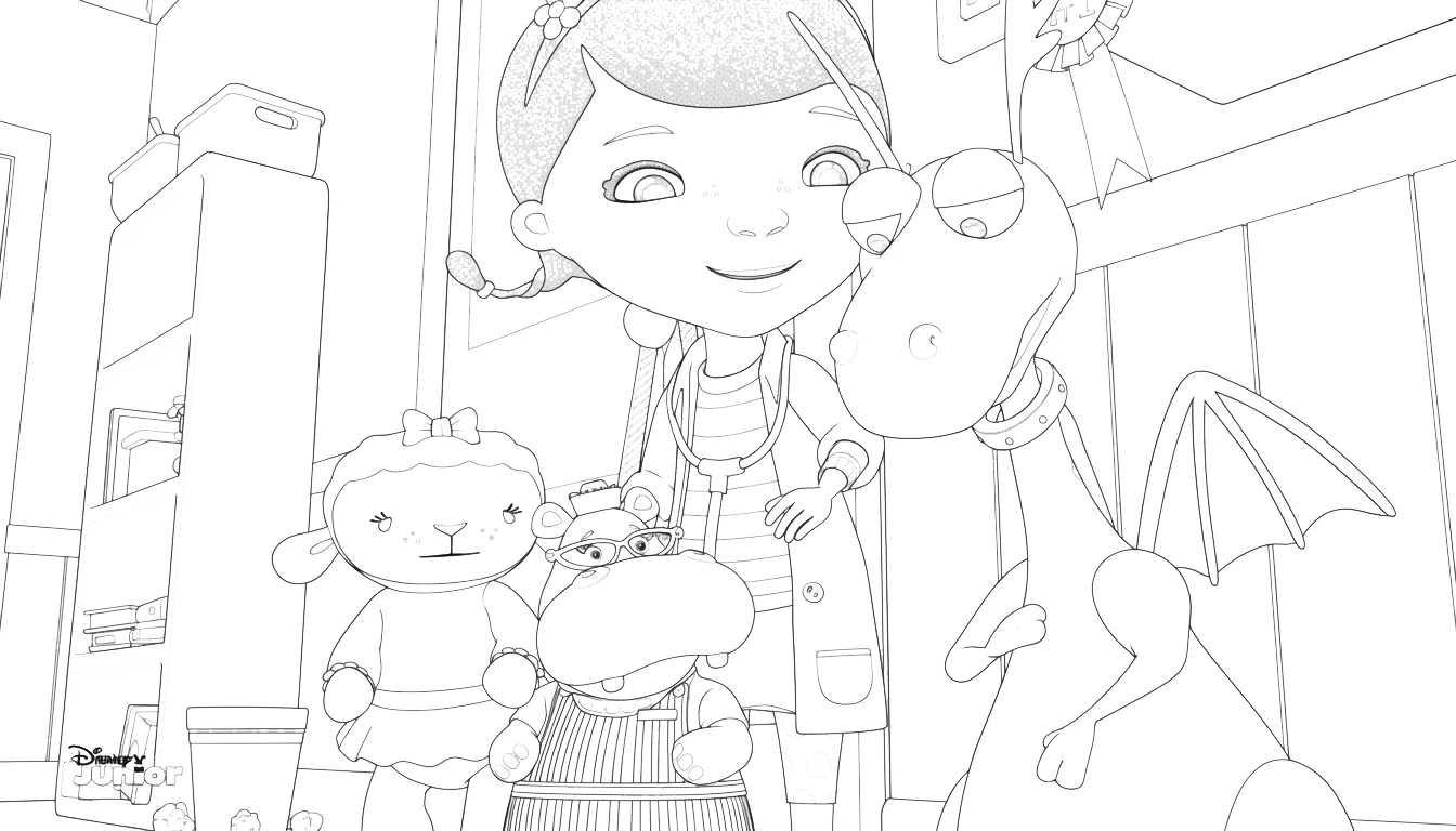 coloriage Docteur La Peluche a dessiner en ligne
