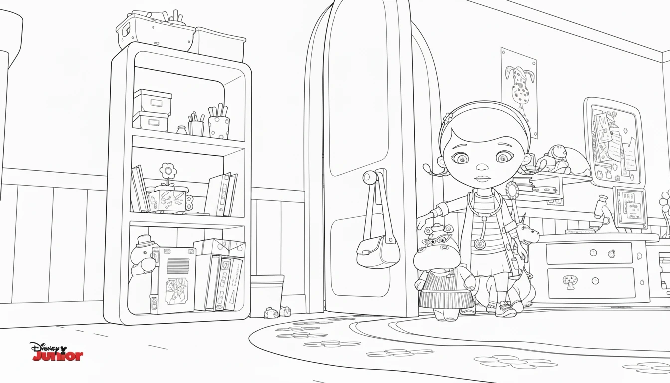 coloriage Docteur La Peluche gratuit pour enfants
