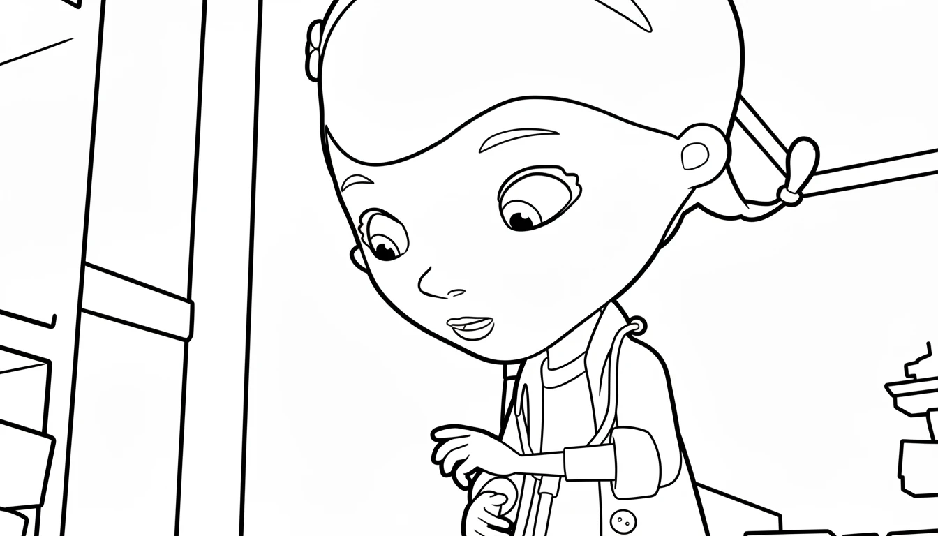 coloriage Docteur La Peluche à imprimer pour enfant de 10 ans