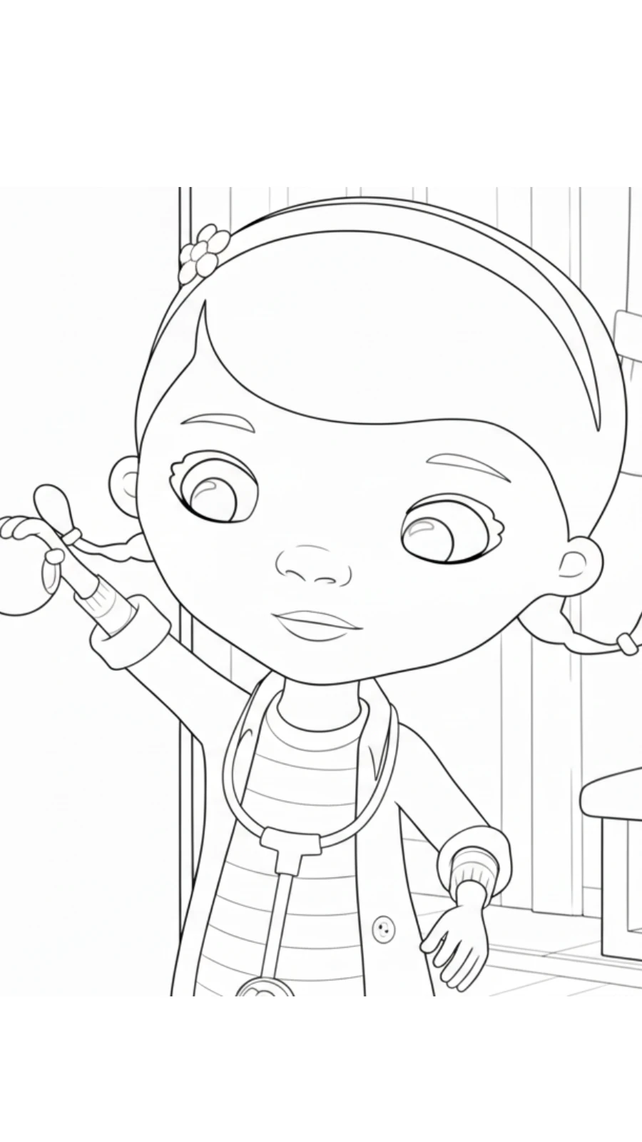 coloriage Docteur La Peluche pour enfant de 8 ans