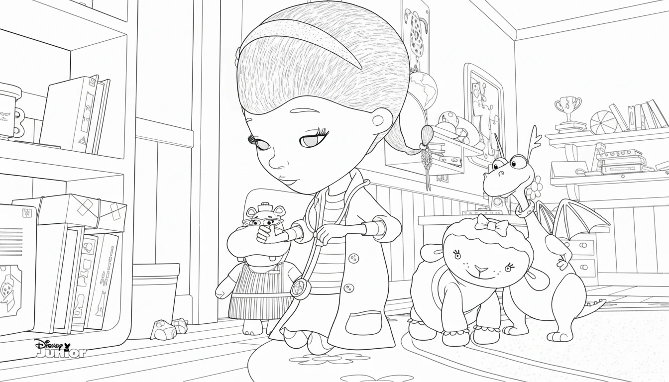 coloriage Docteur La Peluche a colorier en ligne gratuitement 1