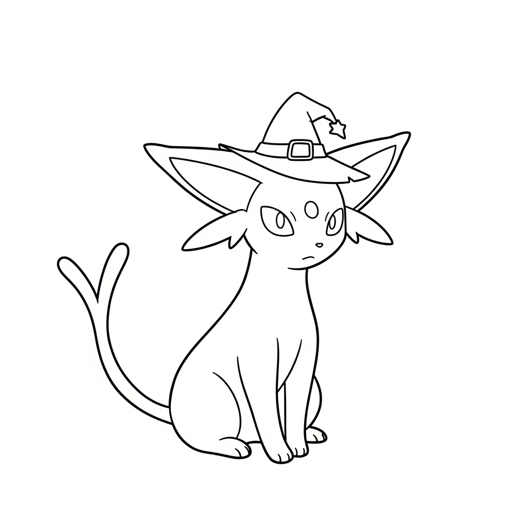 coloriage Espeon pour enfant de 4 ans 1