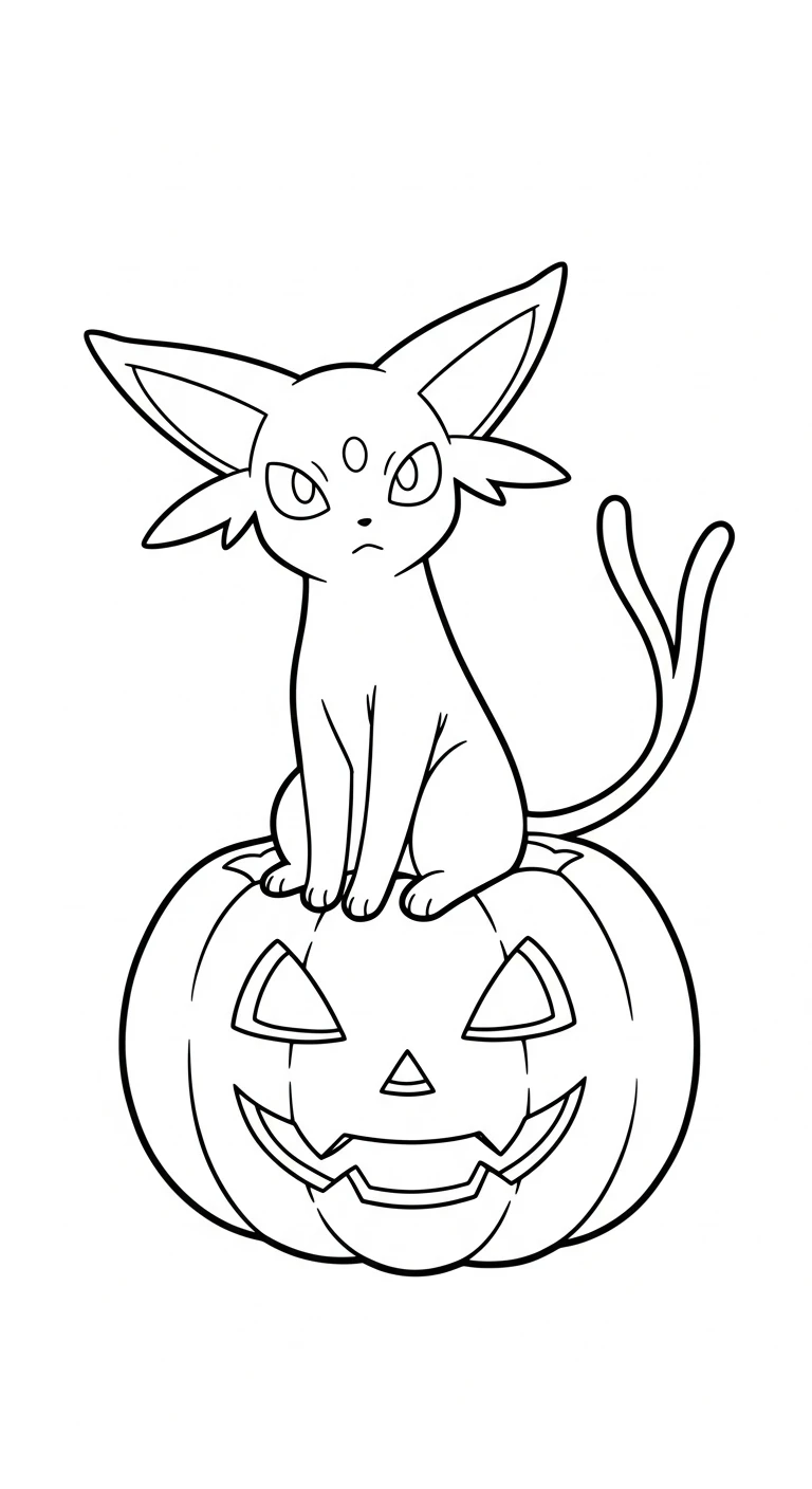 coloriage Espeon pour enfant de 10 ans
