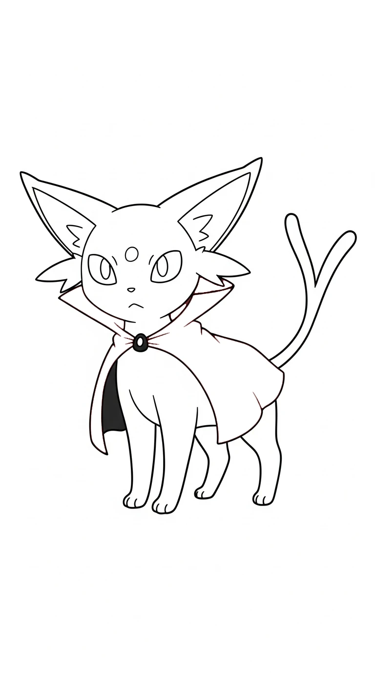coloriage Espeon a imprimer gratuit 1