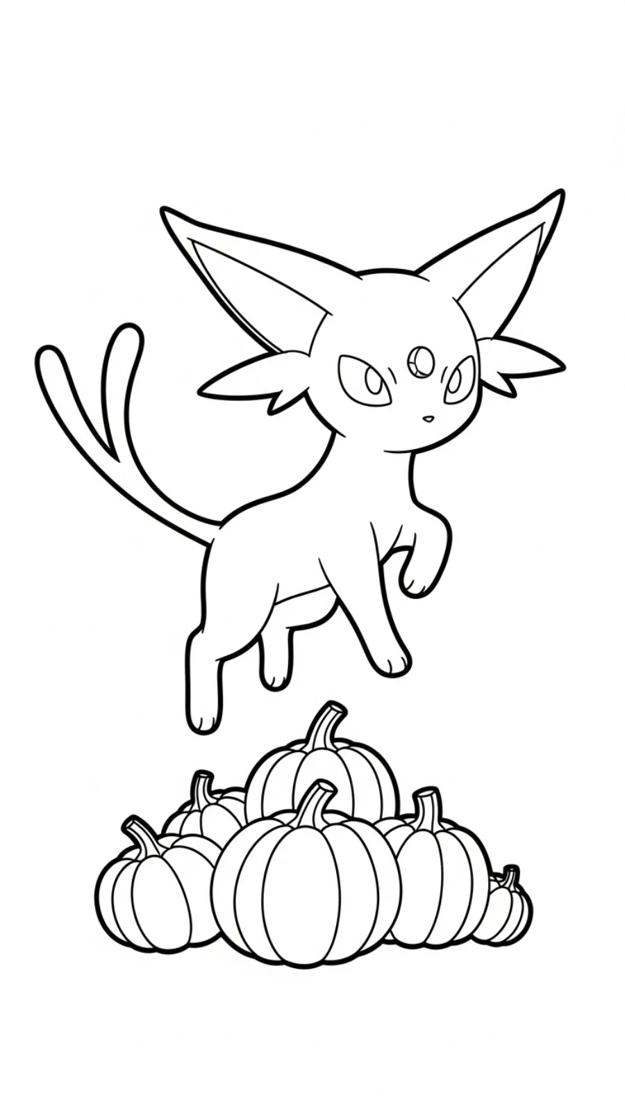 coloriage Espeon a dessiner et imprimer