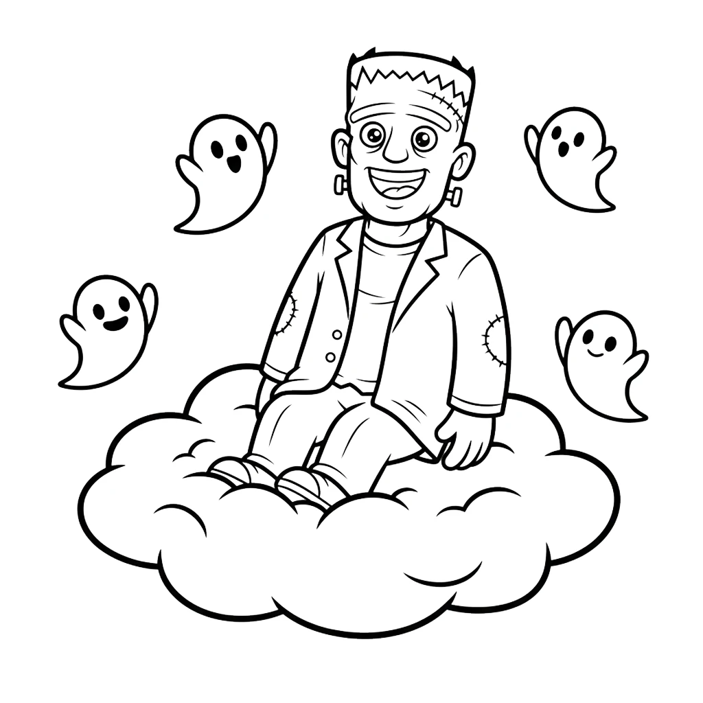coloriage Frankenstein à imprimer gratuitement pdf