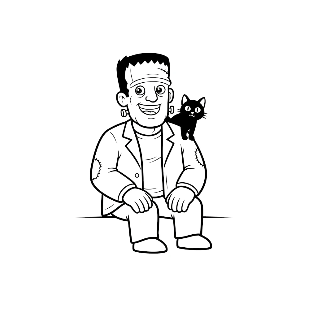 image pour coloriage Frankenstein enfant