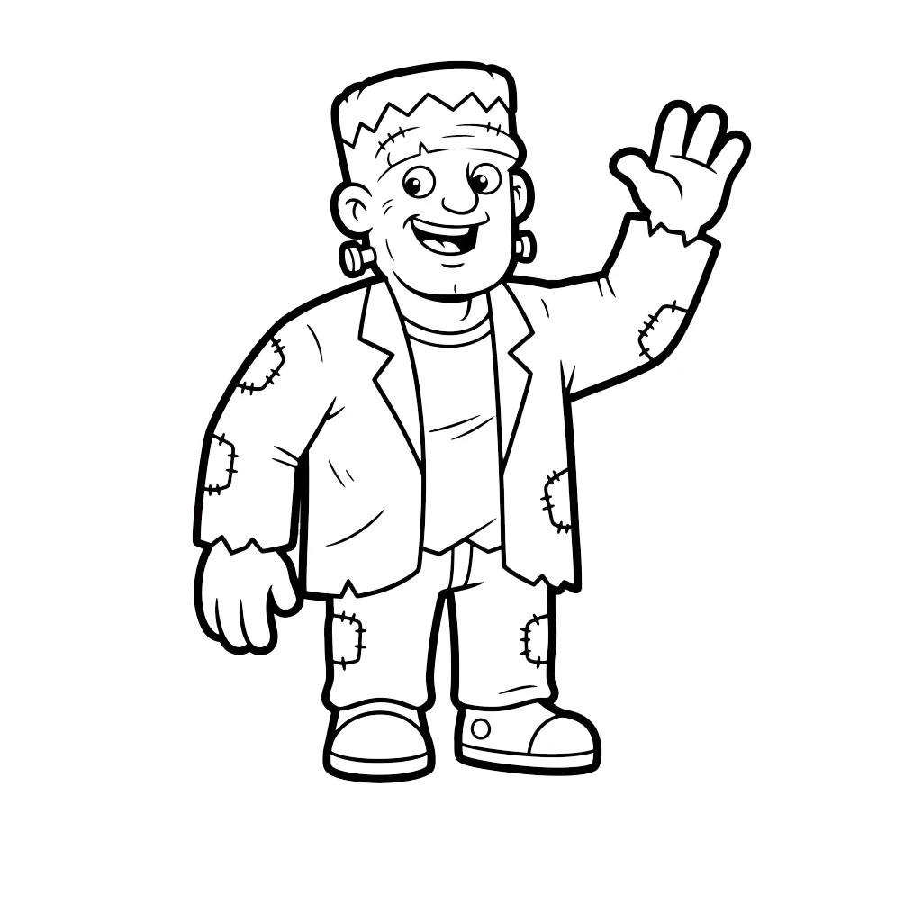 coloriage Frankenstein à imprimer pour enfant de 10 ans