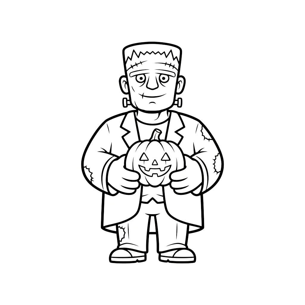 coloriage Frankenstein a dessiner en ligne 1