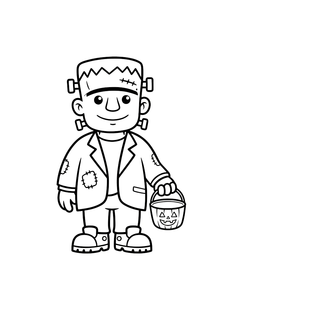 coloriage Frankenstein à imprimer gratuitement