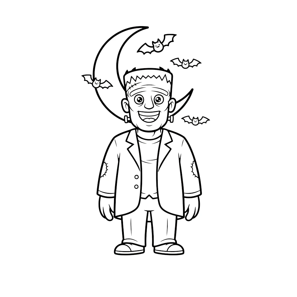 coloriage Frankenstein a imprimer gratuitement