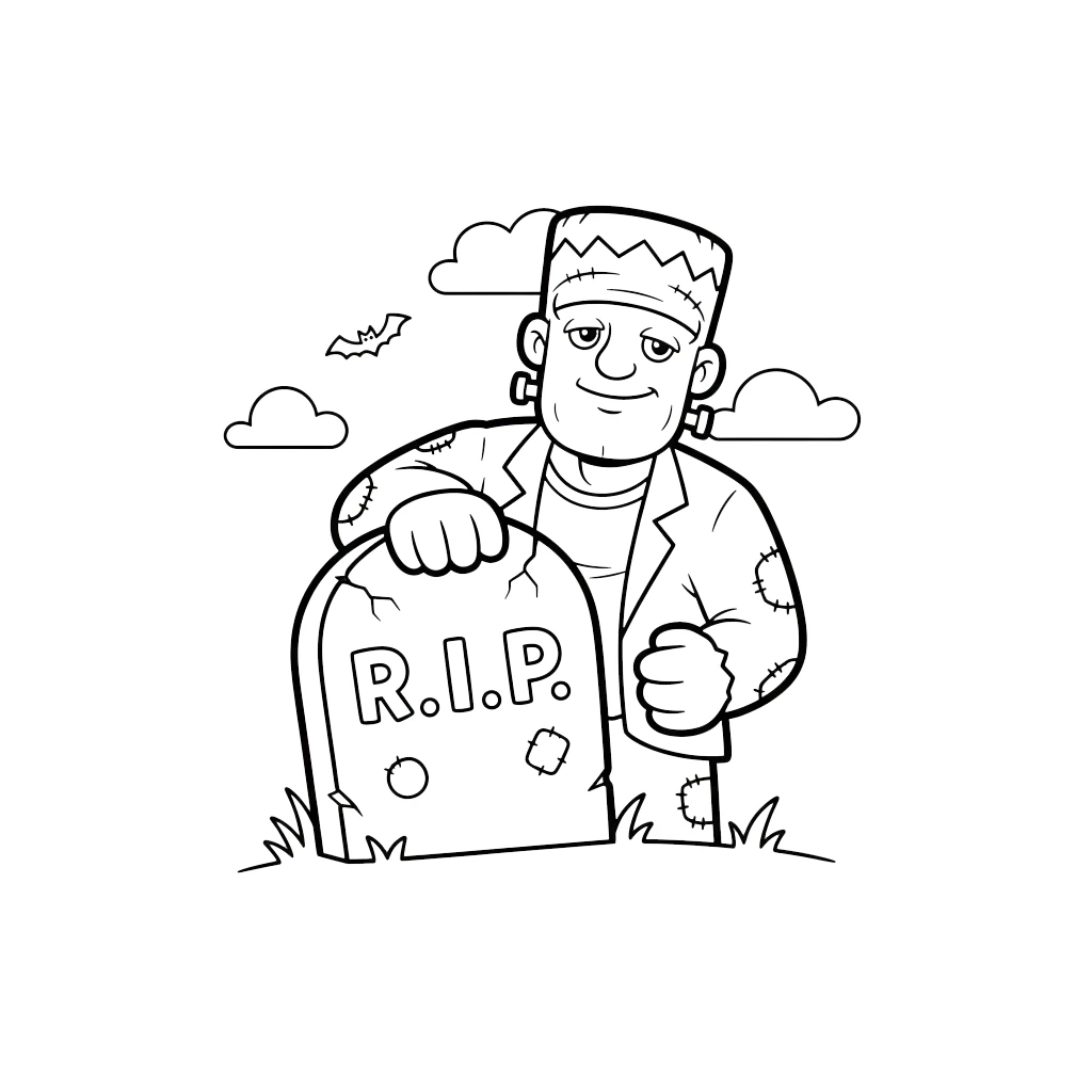 coloriage Frankenstein a telecharger
