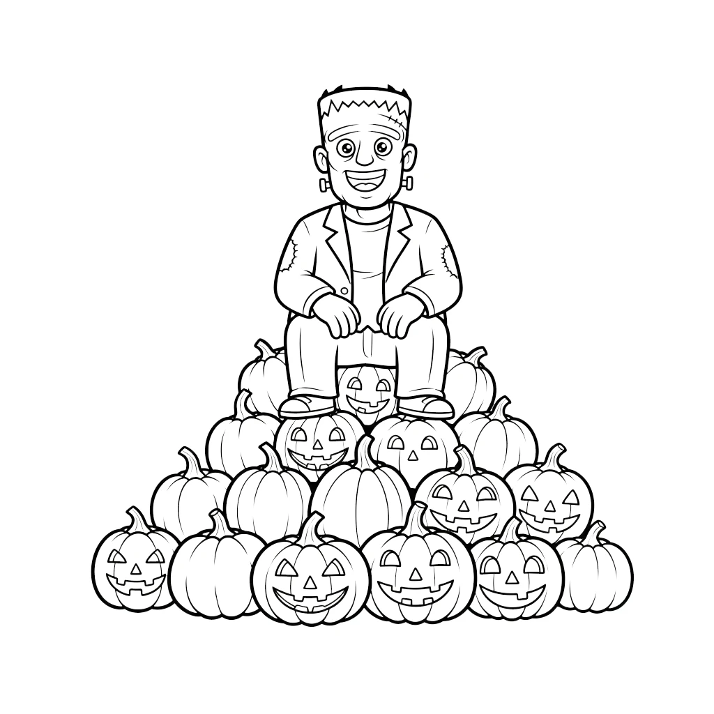 coloriage Frankenstein gratuit a imprimer