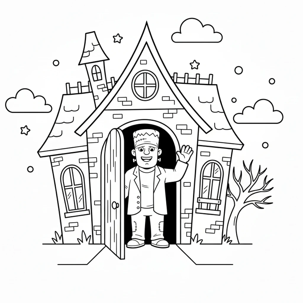 coloriage Frankenstein pour enfant gratuit