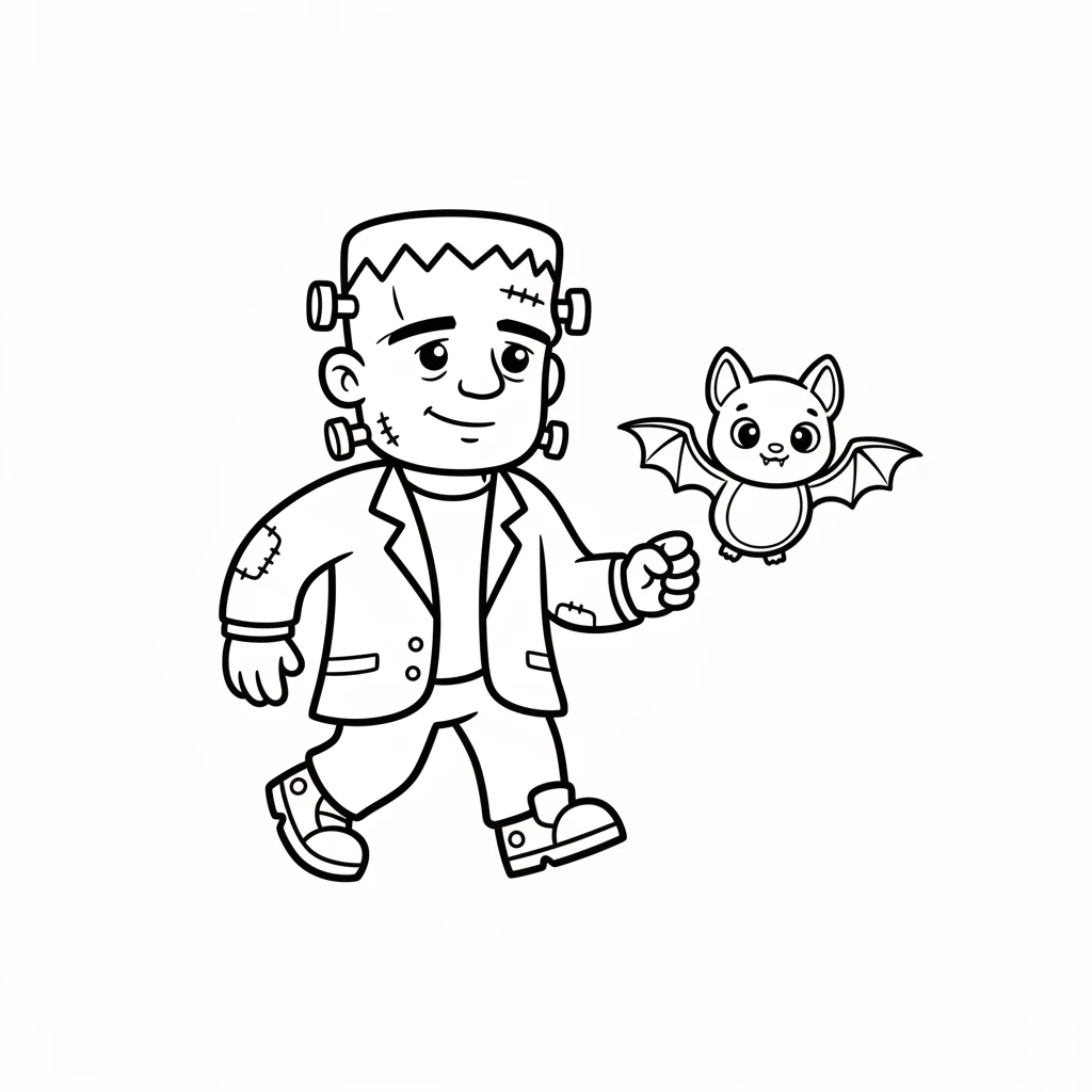 coloriage Frankenstein pour enfant de 10 ans 1