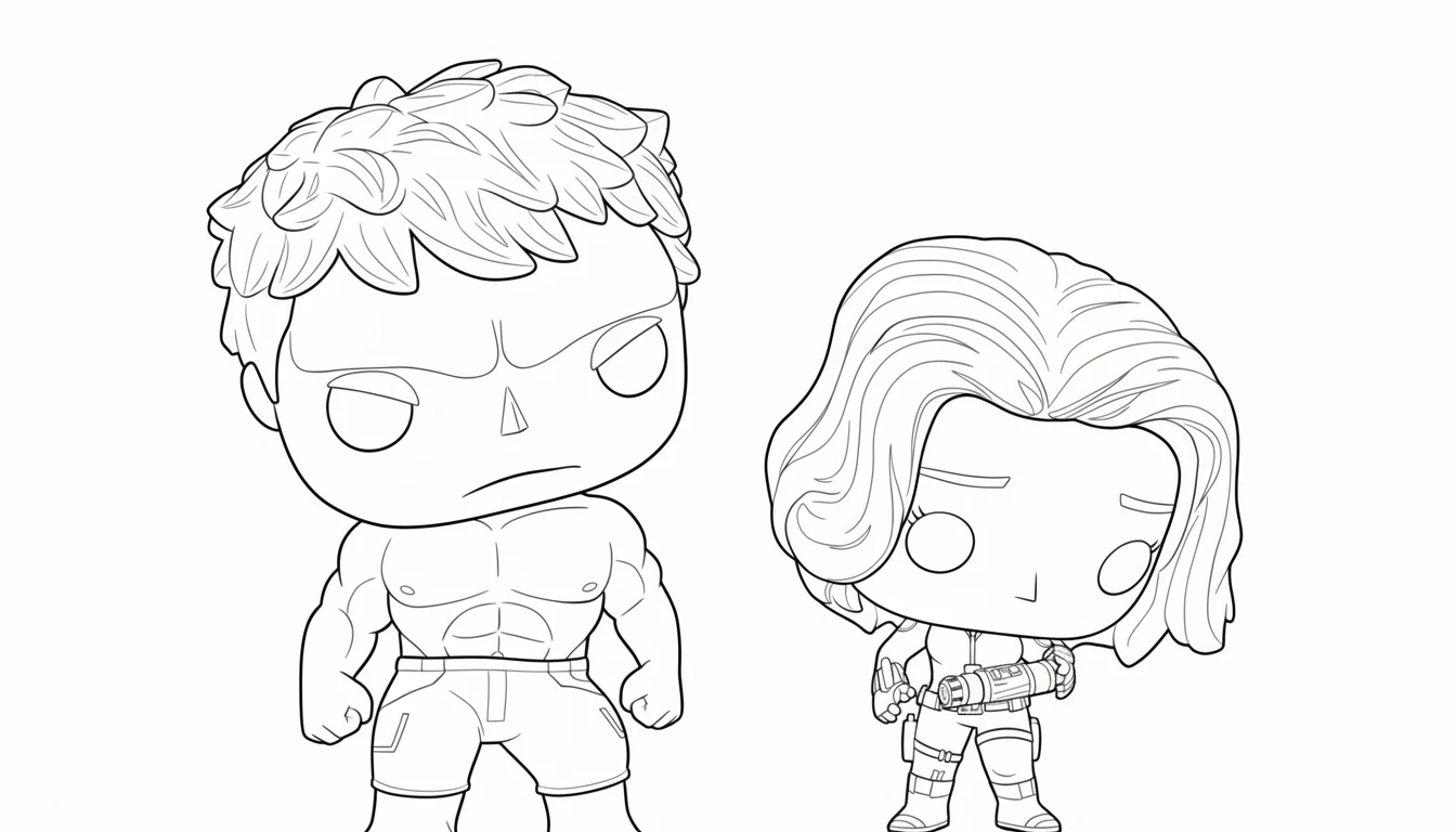 coloriage Funko Pop à imprimer pour enfant de 6 ans 1