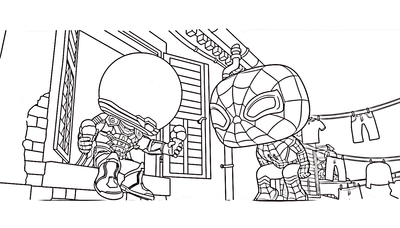 coloriage Funko Pop à imprimer pour enfant de 8 ans 1