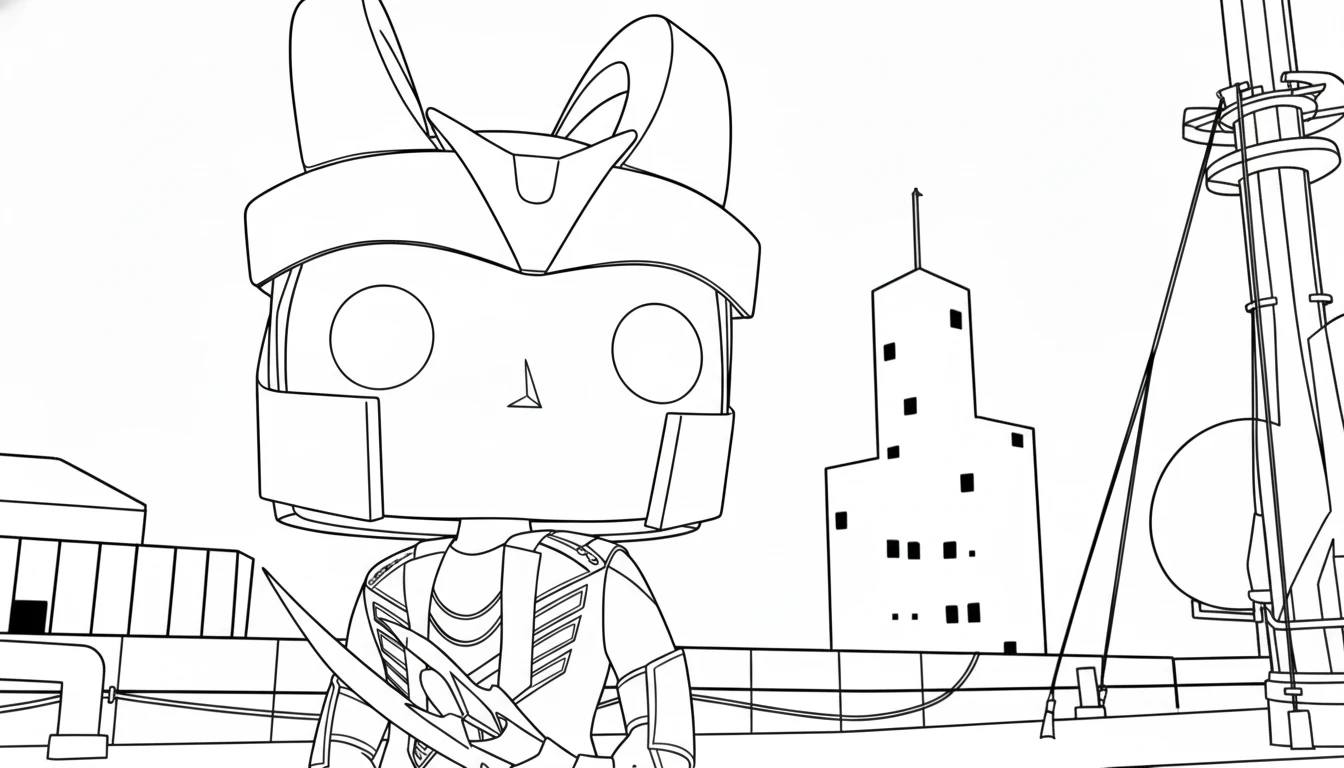 coloriage Funko Pop pour enfant de 5 ans