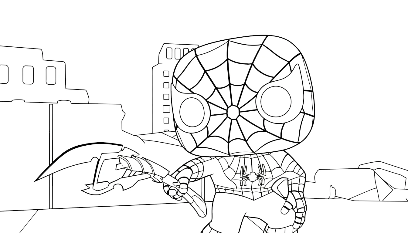coloriage Funko Pop à imprimer pour enfant de 9 ans