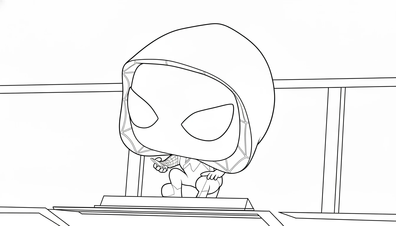 coloriage Funko Pop à imprimer pour enfant de 6 ans