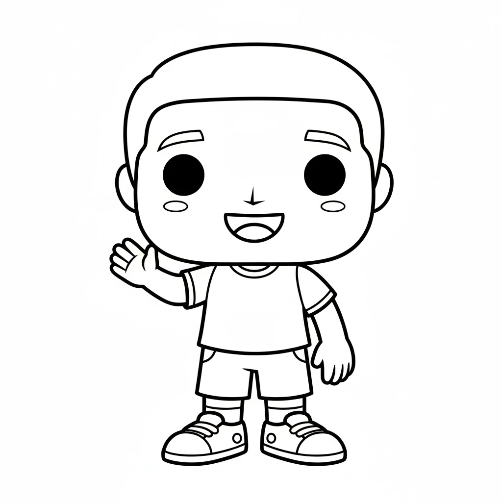coloriage Funko Pop à imprimer pour enfant de 8 ans