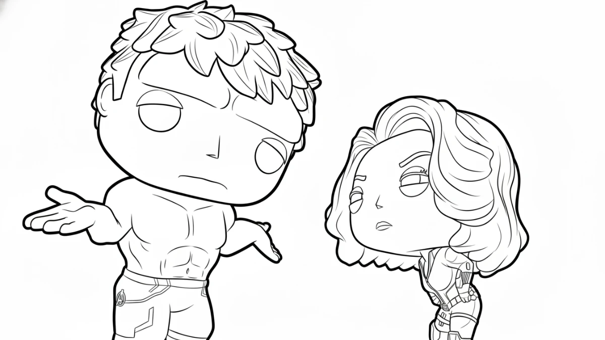 coloriage Funko Pop pour enfant de 10 ans