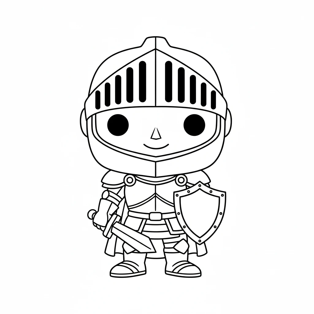 coloriage Funko Pop pour enfant de 2 ans