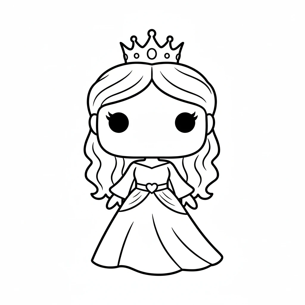 coloriage Funko Pop pour enfant de 6 ans