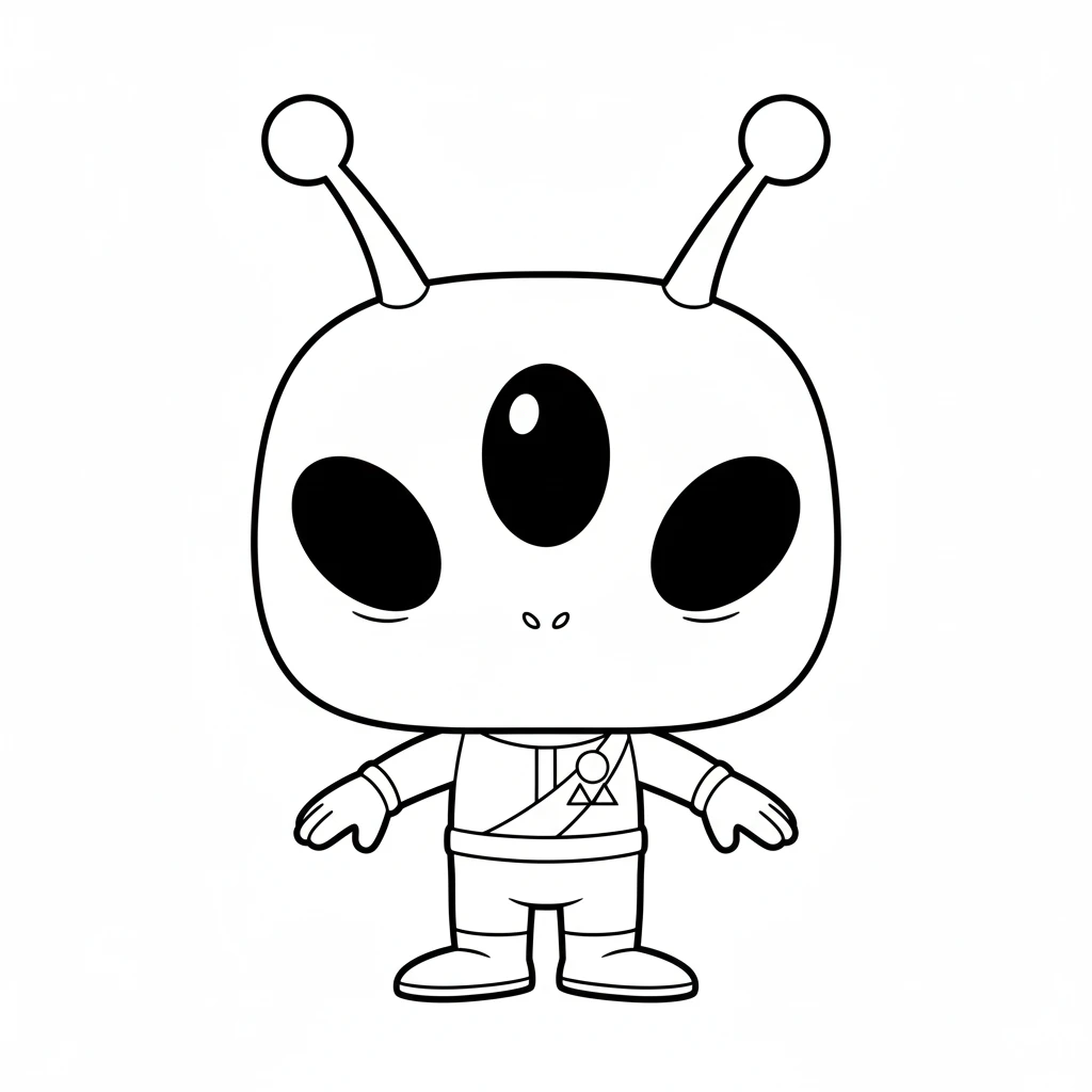 coloriage Funko Pop à imprimer pour enfant de 2 ans