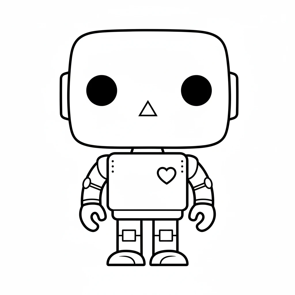 coloriage Funko Pop à imprimer pour enfant de 4 ans