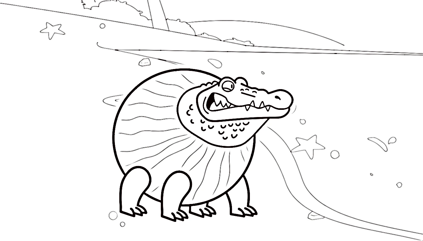 coloriage Glorbo Fruttodrillo à imprimer pour enfant de 8 ans 1
