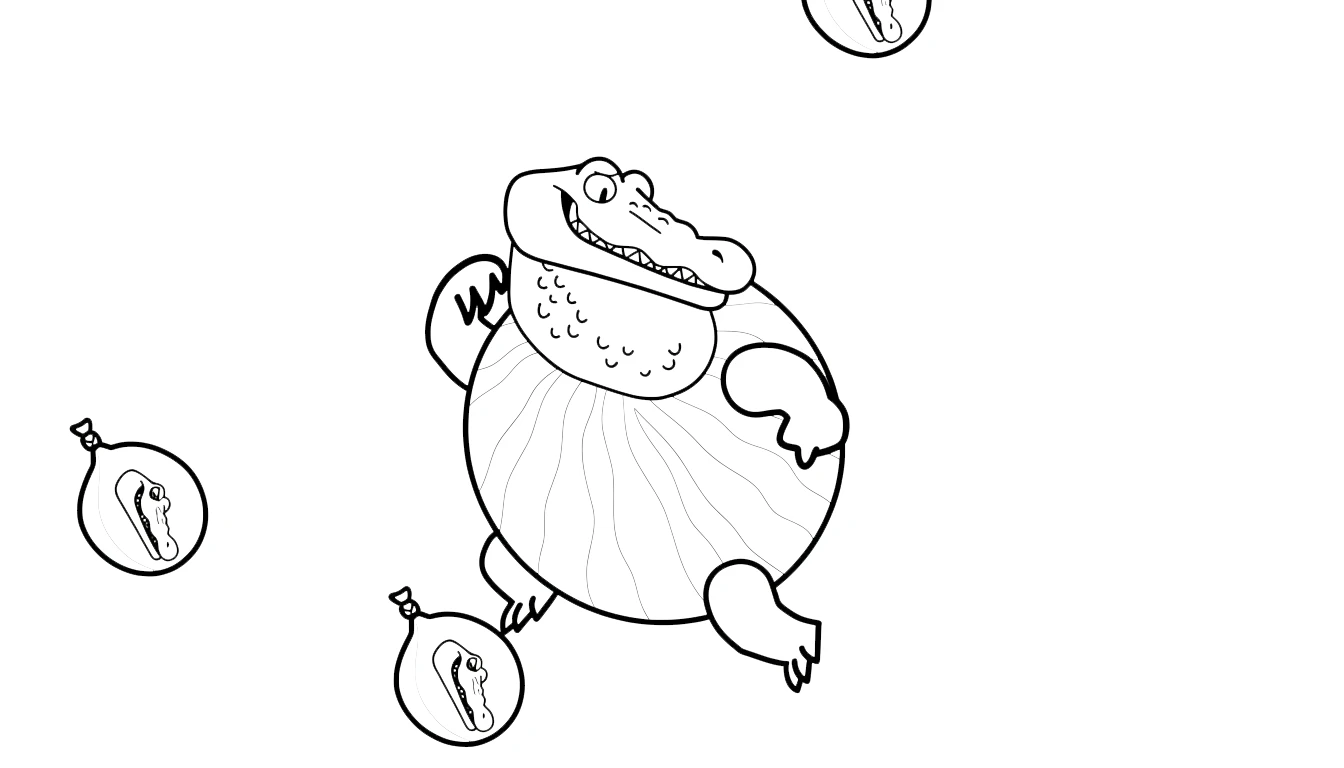 coloriage Glorbo Fruttodrillo pour enfant de 3 ans