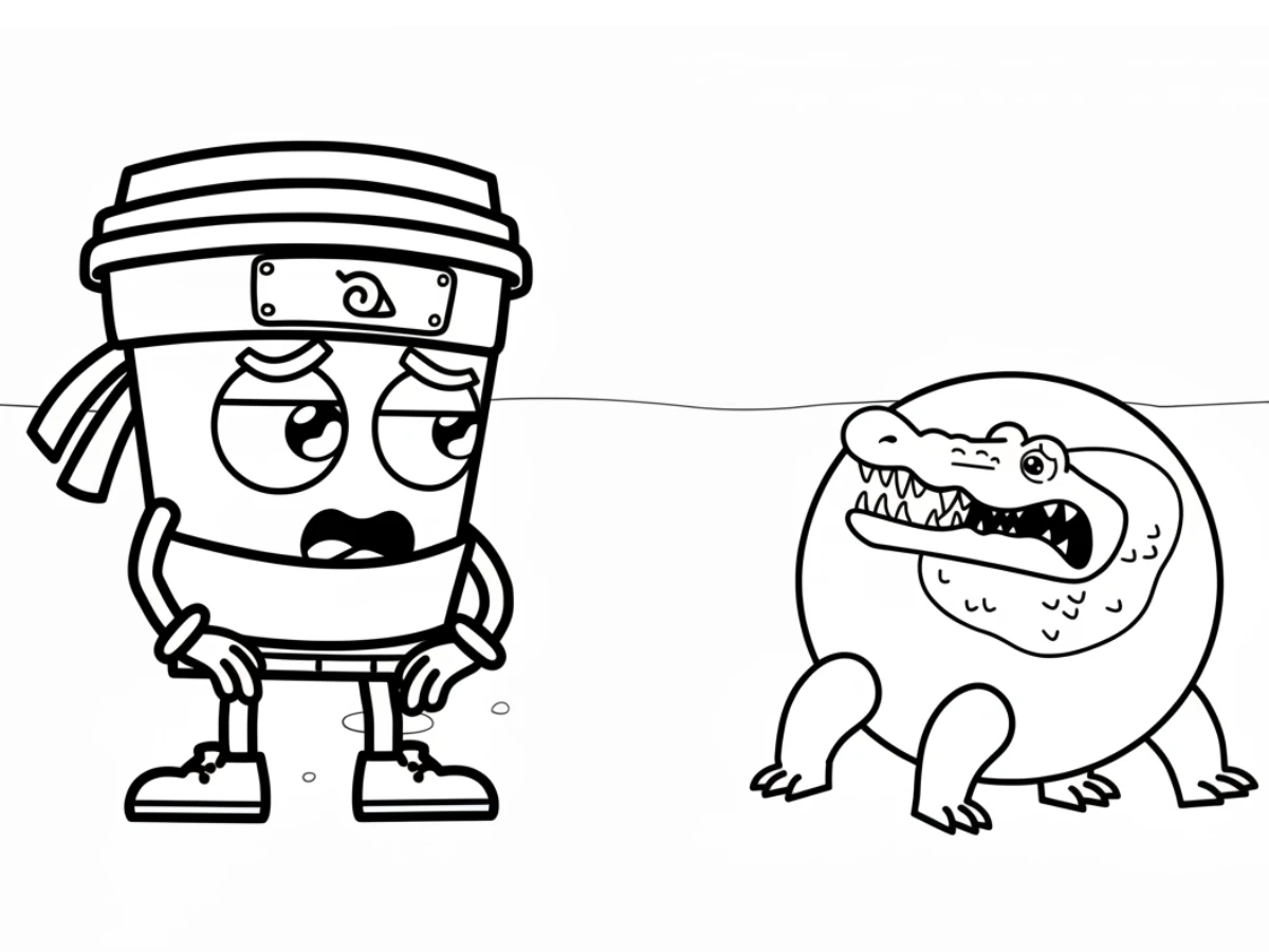 coloriage Glorbo Fruttodrillo a telecharger