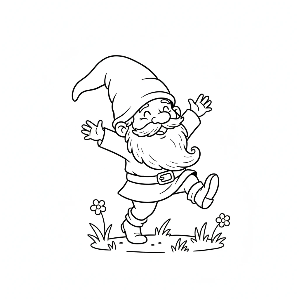 coloriage Gnome pour enfant de 8 ans