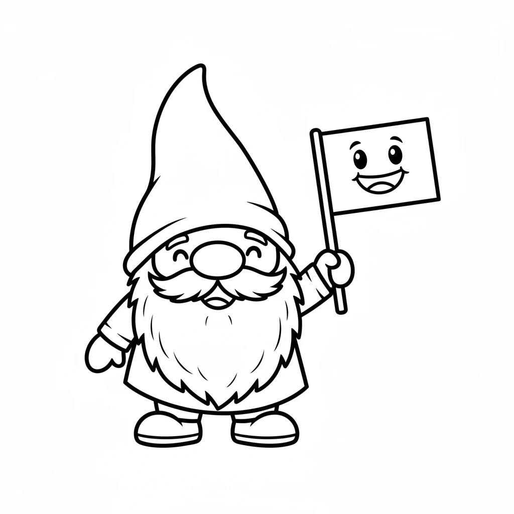 coloriage Gnome a dessiner et imprimer 2