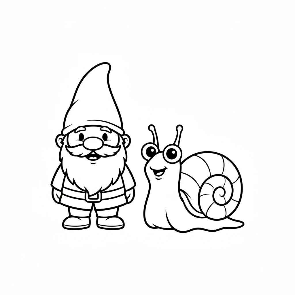 coloriage Gnome à imprimer pour enfant de 9 ans