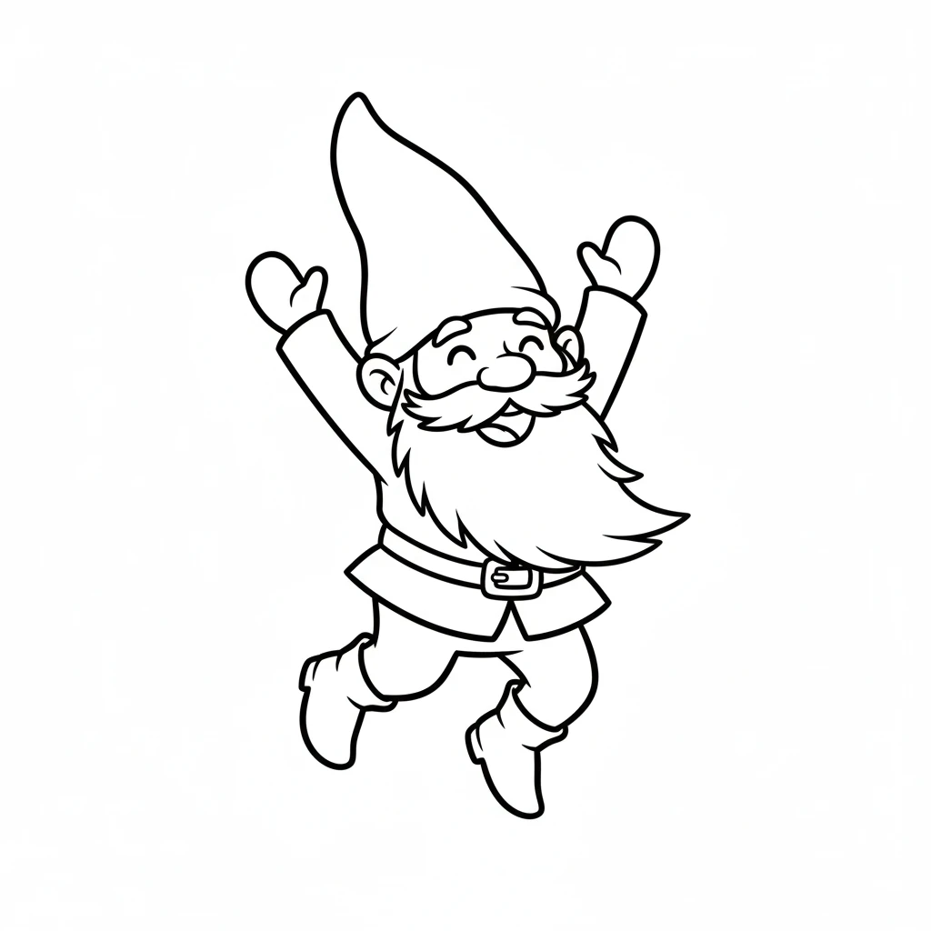 image de coloriage Gnome pour enfant