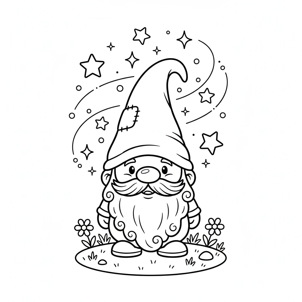 coloriage Gnome à imprimer pour enfants