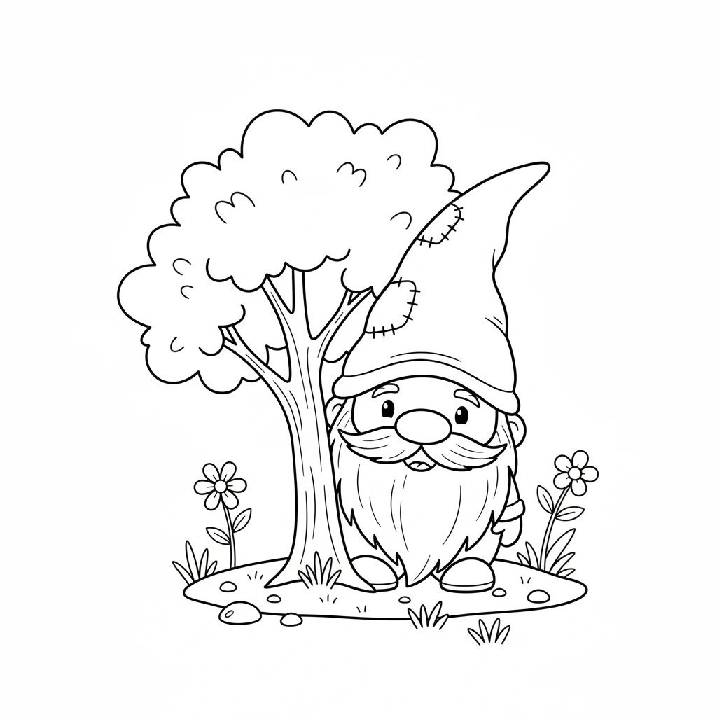 coloriage Gnome a imprimer gratuit