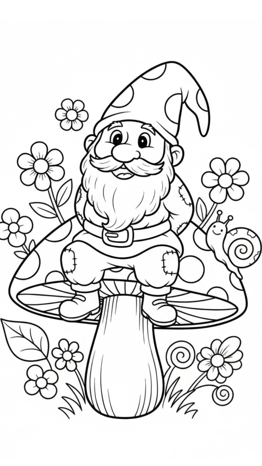 coloriage Gnome pour enfant à imprimer